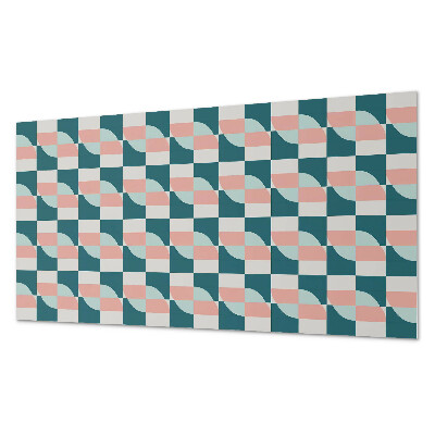 Square wall panel Geometric checkered pattern