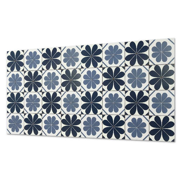 Square wall panel Floral pattern on tiles