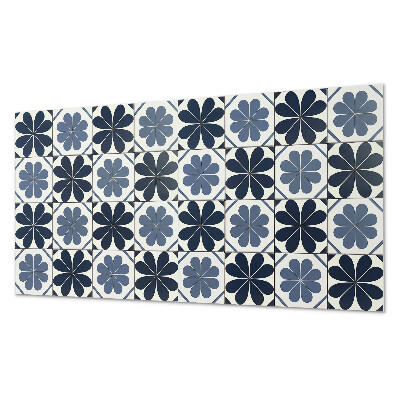 Square wall panel Floral pattern on tiles