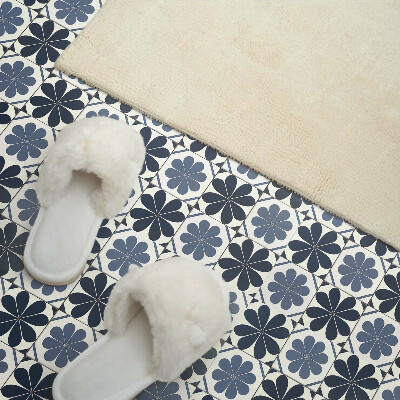Square wall panel Floral pattern on tiles