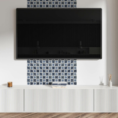 Square wall panel Floral pattern on tiles