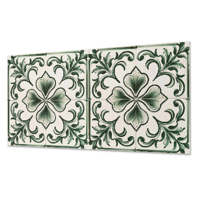Square wall panel Pattern with leaves and hearts