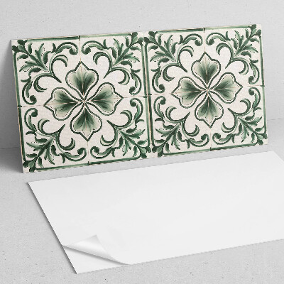 Square wall panel Pattern with leaves and hearts