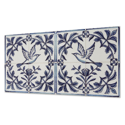 Pvc wall panel Bird among plants motif