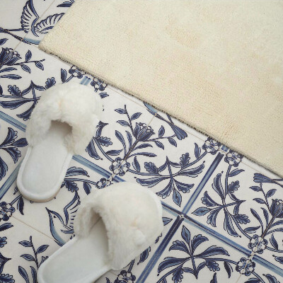 Pvc wall panel Bird among plants motif