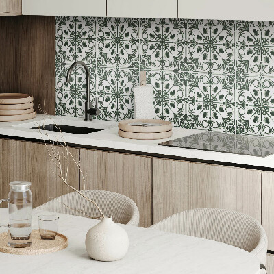 Square tv wall panel Plant pattern in the tile