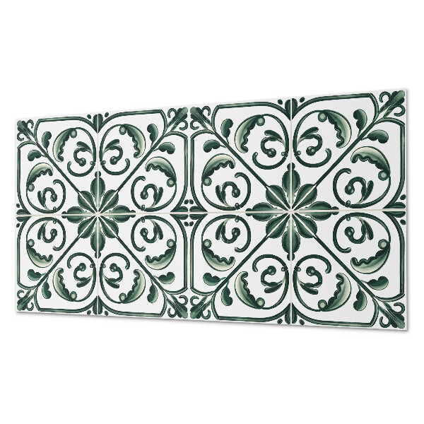 Square wall panel Plant pattern with ornaments