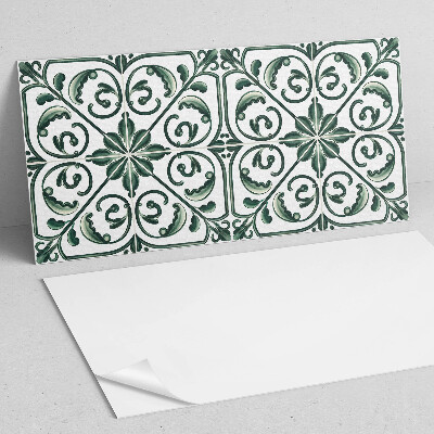 Square wall panel Plant pattern with ornaments