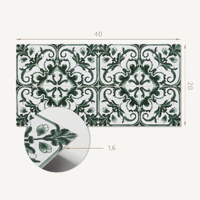Square tv wall panel Plant pattern in squares