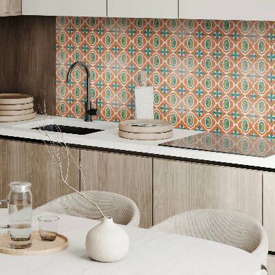 Square wall panel Mosaic pattern with a plant motif