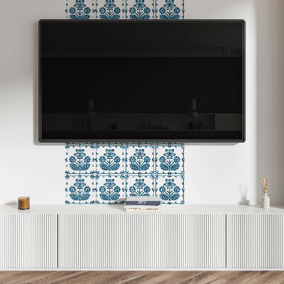 Square tv wall panel Floral decorative pattern