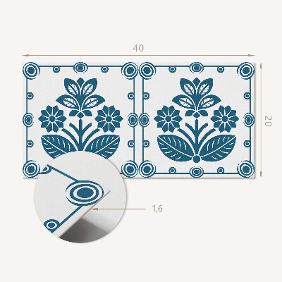 Square tv wall panel Floral decorative pattern