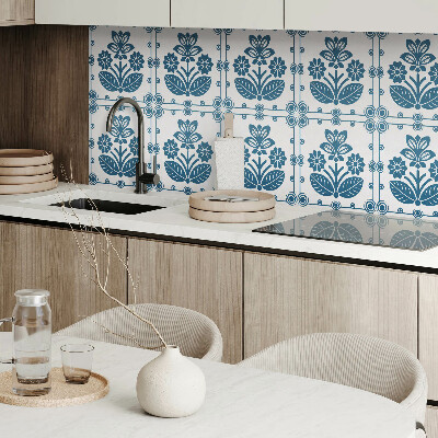 Square tv wall panel Floral decorative pattern