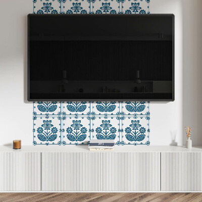 Square tv wall panel Floral decorative pattern