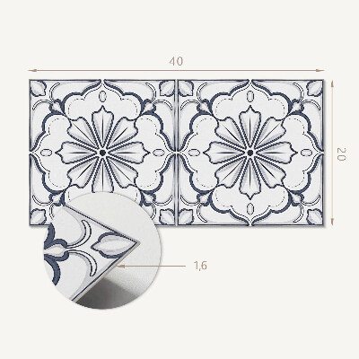 Square wall panel Floral pattern on the tile