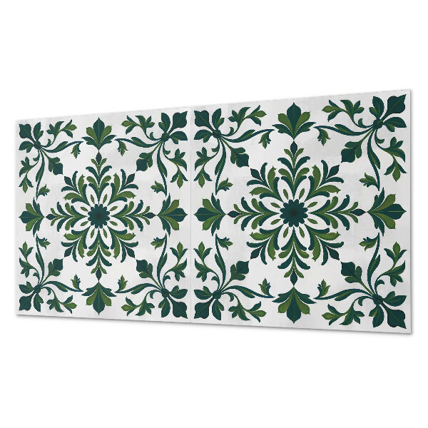 Square tv wall panel Plant pattern with ornaments