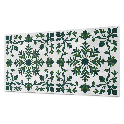 Square tv wall panel Plant pattern with ornaments