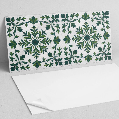 Square tv wall panel Plant pattern with ornaments