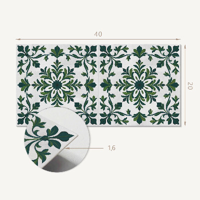 Square tv wall panel Plant pattern with ornaments