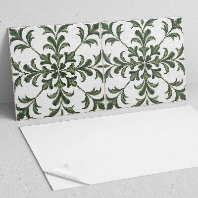 Square wall panel Plant motif on the tile