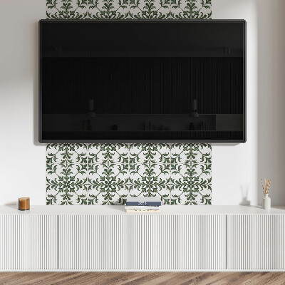 Square wall panel Plant motif on the tile