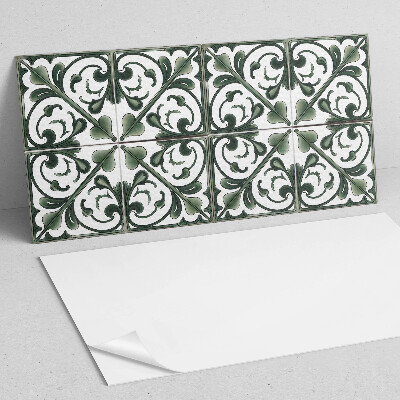 Square wall panel Plant pattern with ornaments