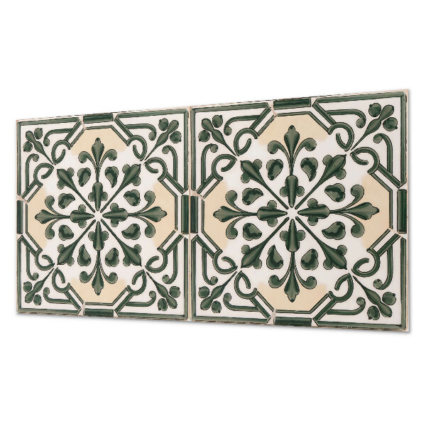 Square tv wall panel Plant pattern on the tile