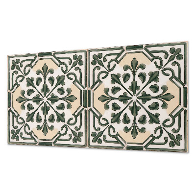 Square tv wall panel Plant pattern on the tile