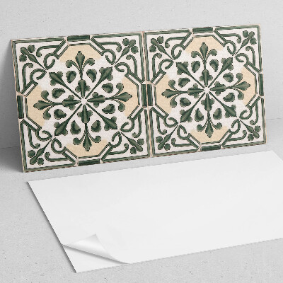 Square tv wall panel Plant pattern on the tile