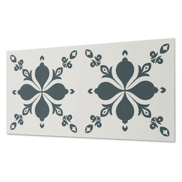 Square tv wall panel Ornamental pattern with leaves