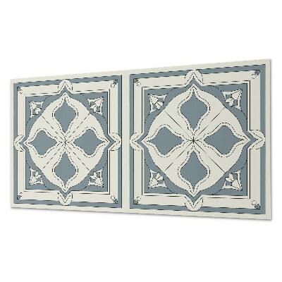 Square tv wall panel Floral pattern on tiles