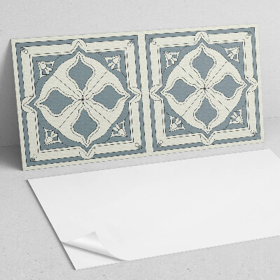Square tv wall panel Floral pattern on tiles