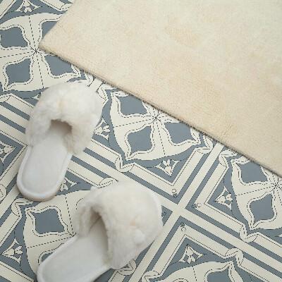 Square tv wall panel Floral pattern on tiles