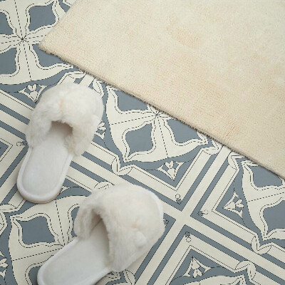 Square tv wall panel Floral pattern on tiles