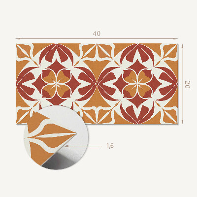 Square tv wall panel Symmetrical plant pattern
