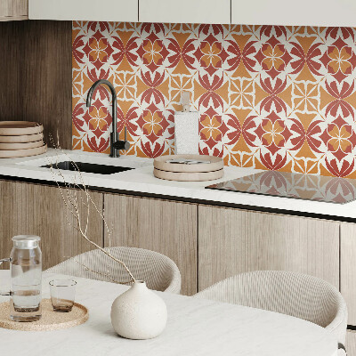 Square tv wall panel Symmetrical plant pattern
