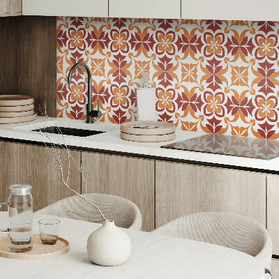 Square wall panel Floral pattern with leaves