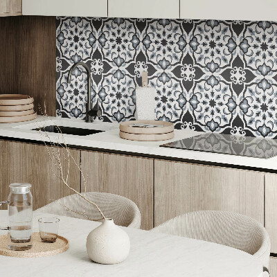 Square tv wall panel Floral pattern with ornaments