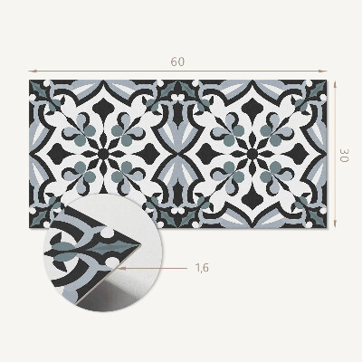 Square wall panel Stylish plant pattern