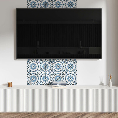 Square tv wall panel Floral pattern with details