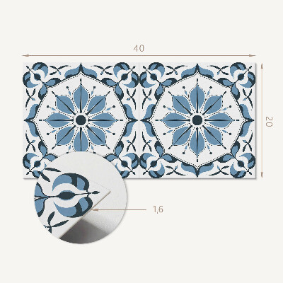 Square tv wall panel Floral pattern with details