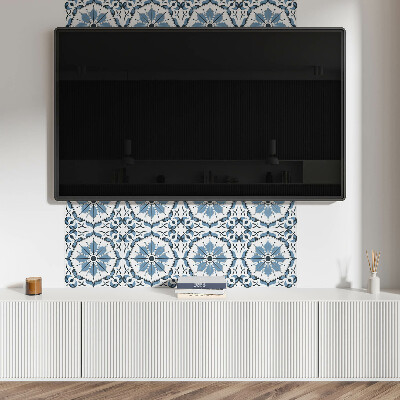 Square tv wall panel Floral pattern with details