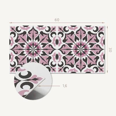 Square tv wall panel Plant pattern in symmetry