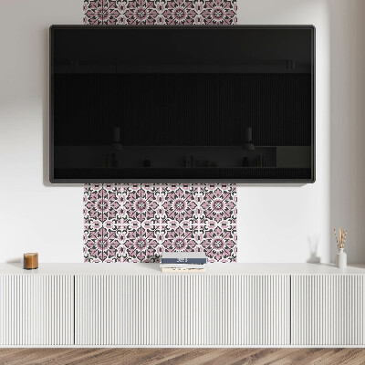 Square tv wall panel Plant pattern in symmetry