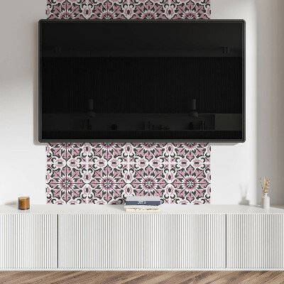 Square tv wall panel Plant pattern in symmetry