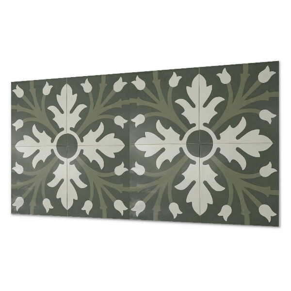 Square wall panel Plant pattern on tiles