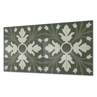 Square wall panel Plant pattern on tiles