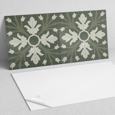 Square wall panel Plant pattern on tiles