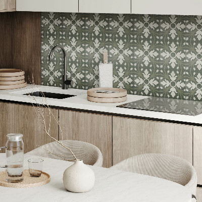 Square wall panel Plant pattern on tiles