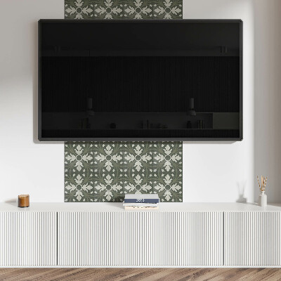 Square wall panel Plant pattern on tiles